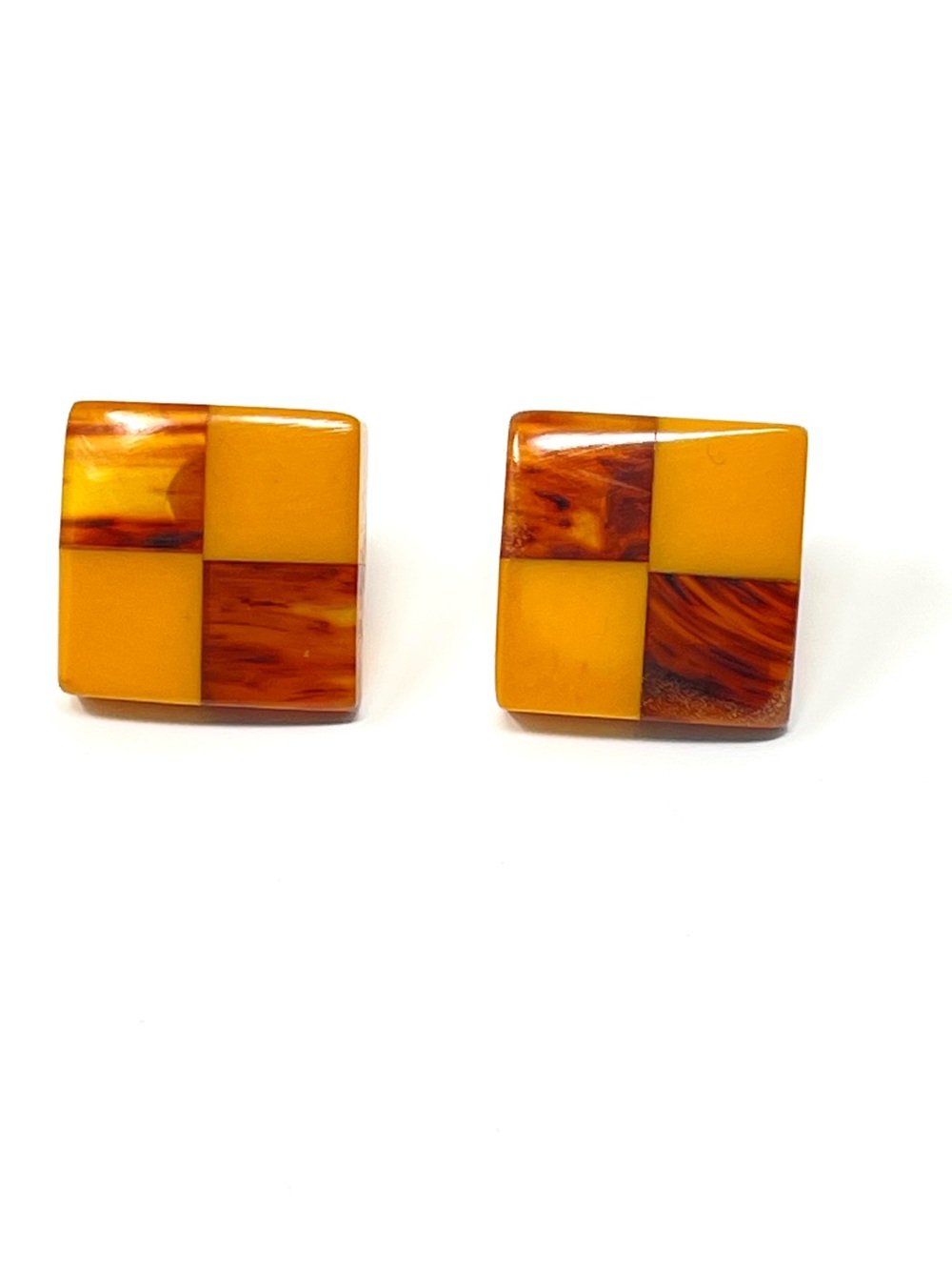 New Anthropologie x Serefina Resin Checkerboard Earrings - Picture 2 of 4